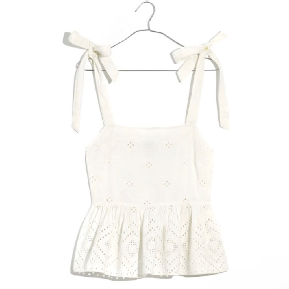 SOLD OUT!! Madewell - Rosalie Tie Strap Geo Eyelet Top